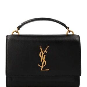 Yves Saint Laurent Black Mini Bag with Gold Accents